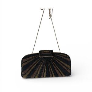 Vintage Elegant Black and Gold Women's Purse